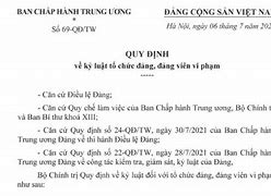 Quy Định 69 Kỷ Luật Đảng Viên